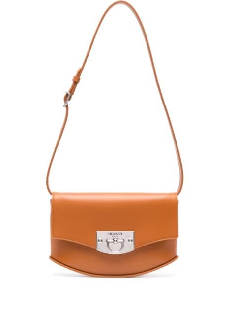 logo-engraved leather shoulder bag by DURAZZI MILANO