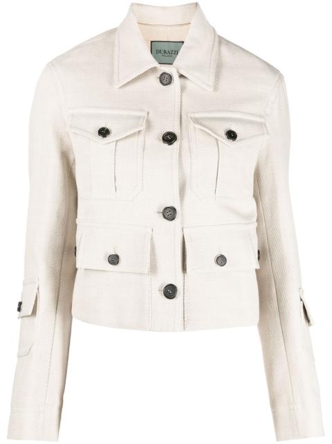 multi-pocket cropped jacket by DURAZZI MILANO