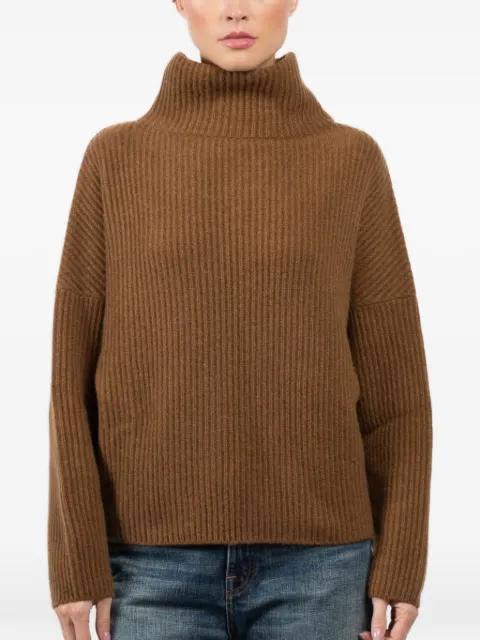 Batwing roll neck ribbed sweater by DUSAN