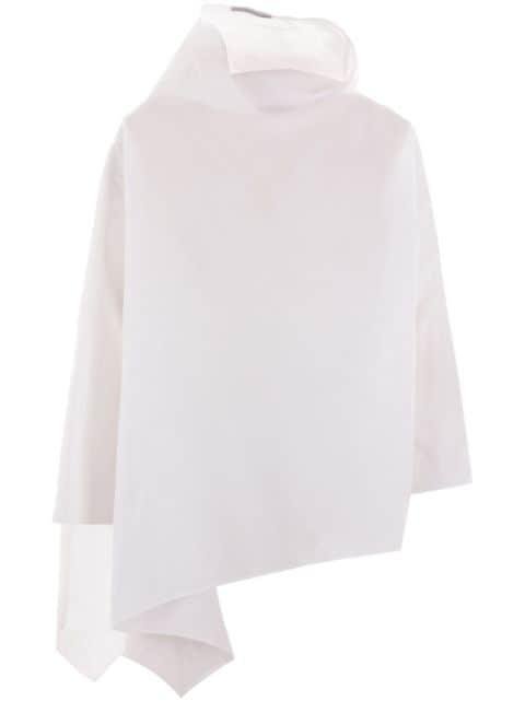 asymmetric cotton blouse by DUSAN