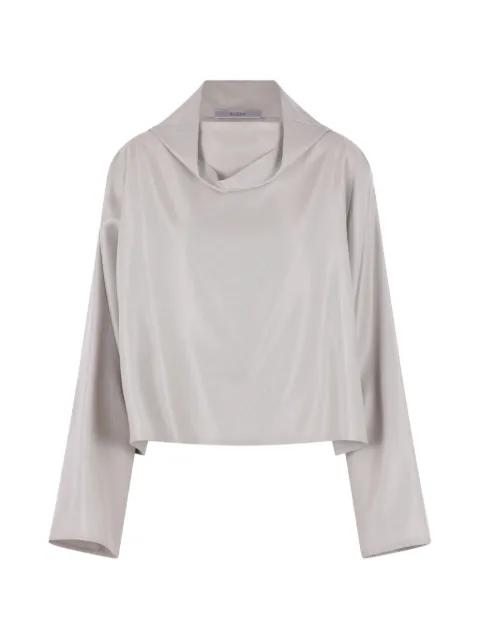 cowl-neck blouse by DUSAN