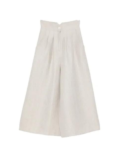 herringbone-pattern pleated trousers by DUSAN