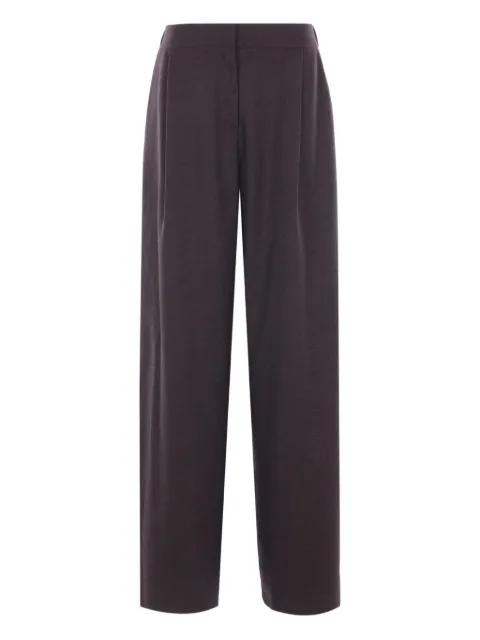 pleated elasticated-waist straight trousers by DUSAN