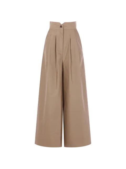 pleated wide-leg trousers by DUSAN