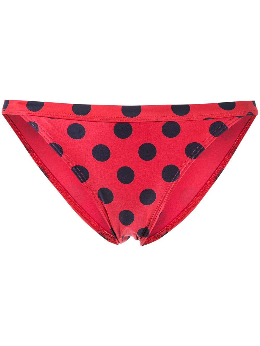 Cerise banded bikini bottoms by DUSKII