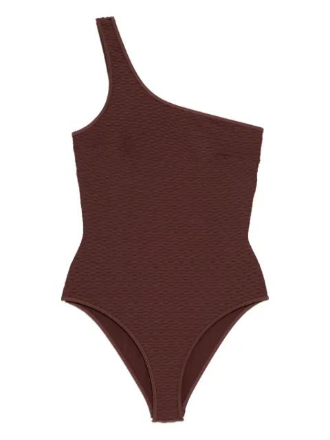 asymmetric-neck swimsuit by DUSKII