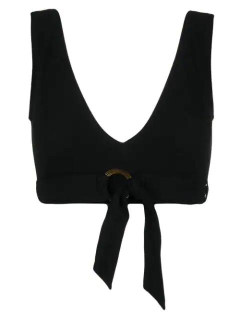 ribbed V-neck bikini top by DUSKII