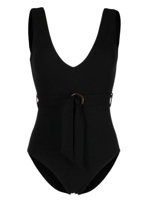 ribbed V-neck swimsuit by DUSKII