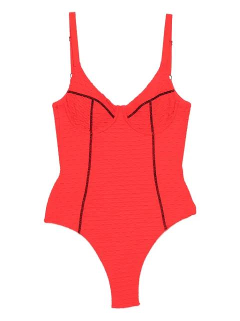 scoop-neck swimsuit by DUSKII