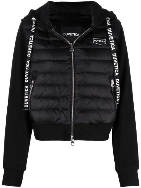 Bolsena panelled hoodied puffer jacket by DUVETICA