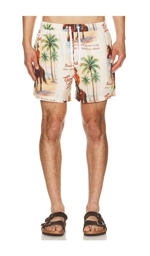 Duvin Design Beach Ranch Swim Shorts in Brown by DUVIN DESIGN