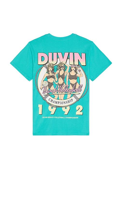 Duvin Design Beach Volley Tee in Teal by DUVIN DESIGN