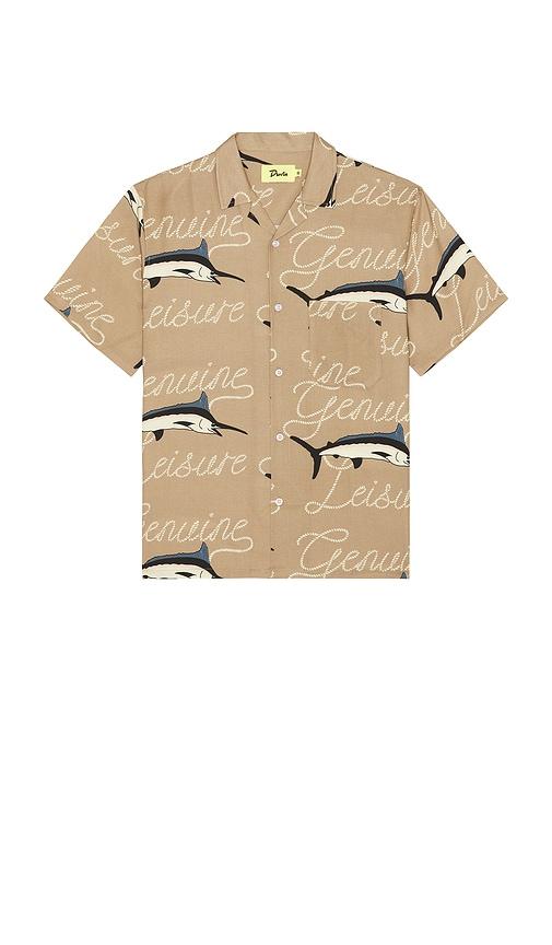 Duvin Design Dolphin Leisure Button Up Shirt in Brown by DUVIN DESIGN