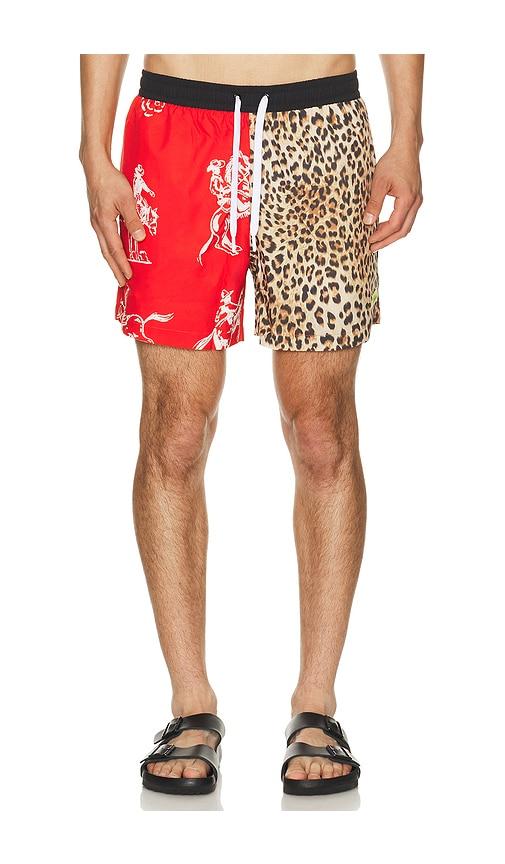 Duvin Design Horsin Around Swim Shorts in Red by DUVIN DESIGN
