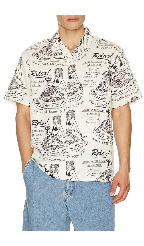 Duvin Design Relax Button Up Shirt in Cream by DUVIN DESIGN