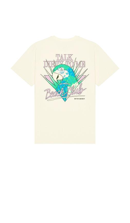 Duvin Design Talk Dirty Tee in Cream by DUVIN DESIGN