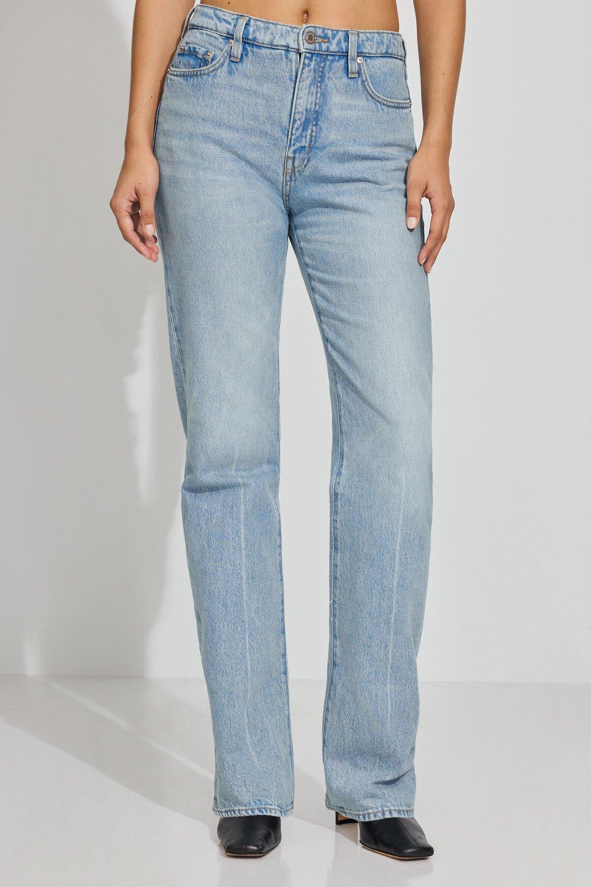 Cara High Rise Straight Leg Jeans by DYNAMITE