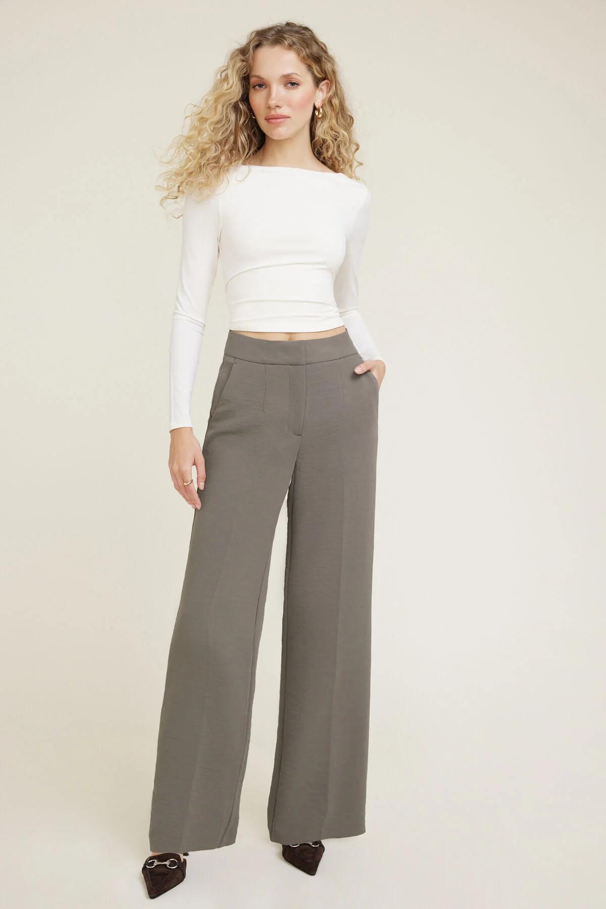 Yasmin Airflow Straight Leg Pants by DYNAMITE
