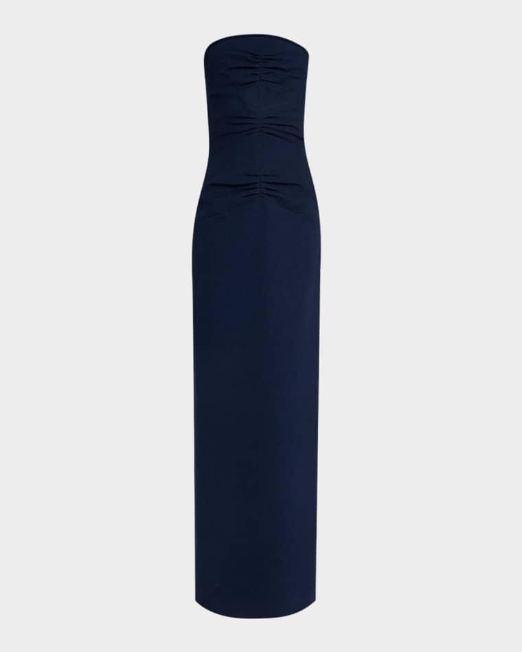 Wallis Strapless Cady Column Gown by E.STOTT