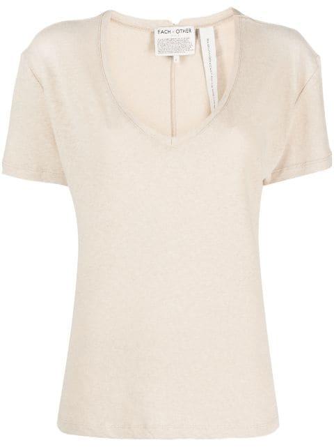 V-neck mélange T-shirt by EACH X OTHER