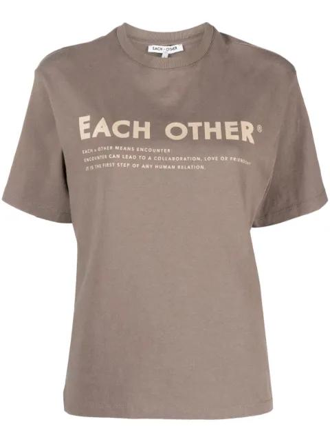logo-print cotton T-shirt by EACH X OTHER