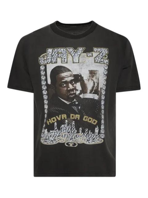 Jay-Z portrait cotton T-shirt by EARTHLING VIP