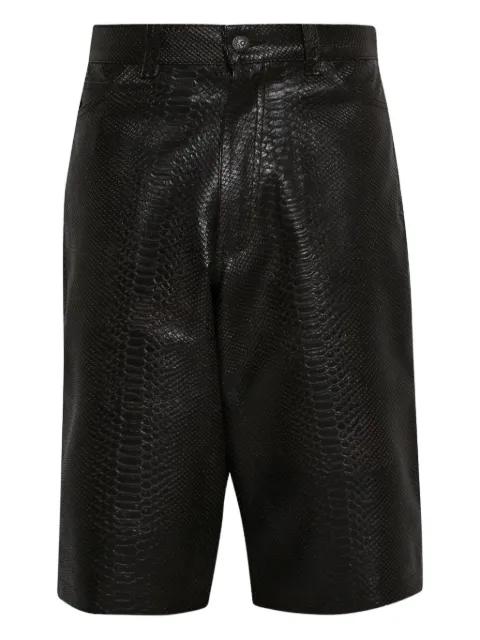 snakeskin-effect shorts by EARTHLING VIP