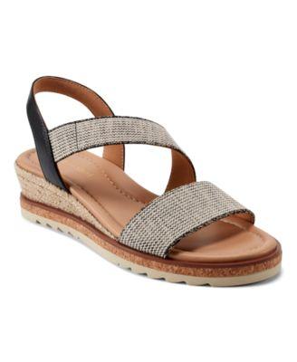 Sabina Strappy Low Wedge Sandals by EASY SPIRIT