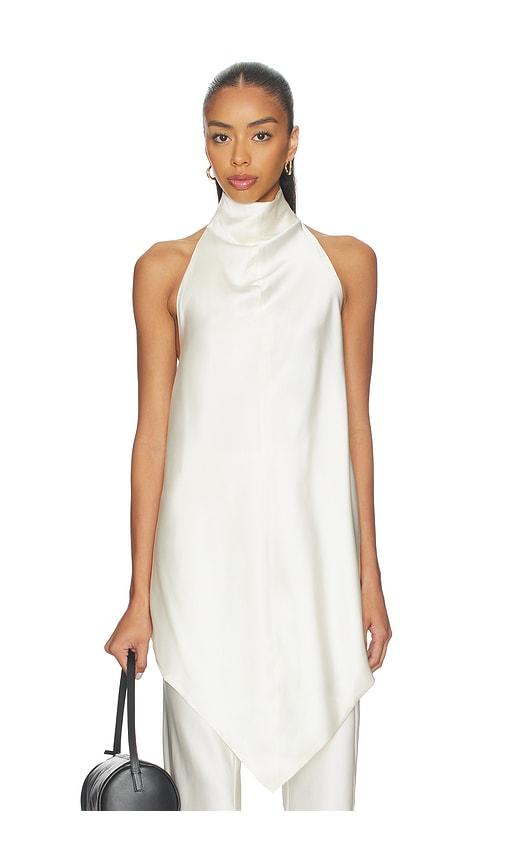 EAVES Ashild Halter Top in Ivory by EAVES
