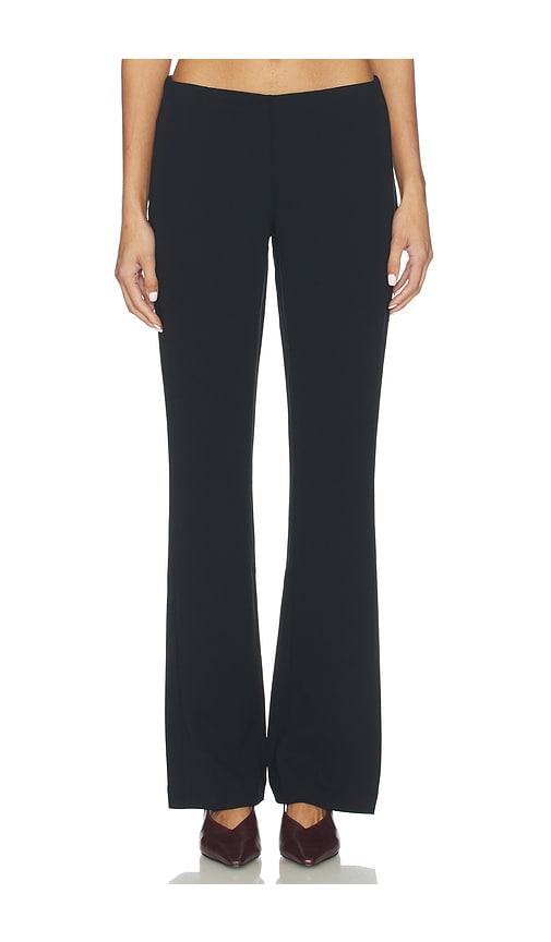 EAVES Auda Polished Crepe Pant in Black by EAVES