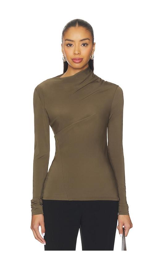 EAVES Auda Top in Olive by EAVES