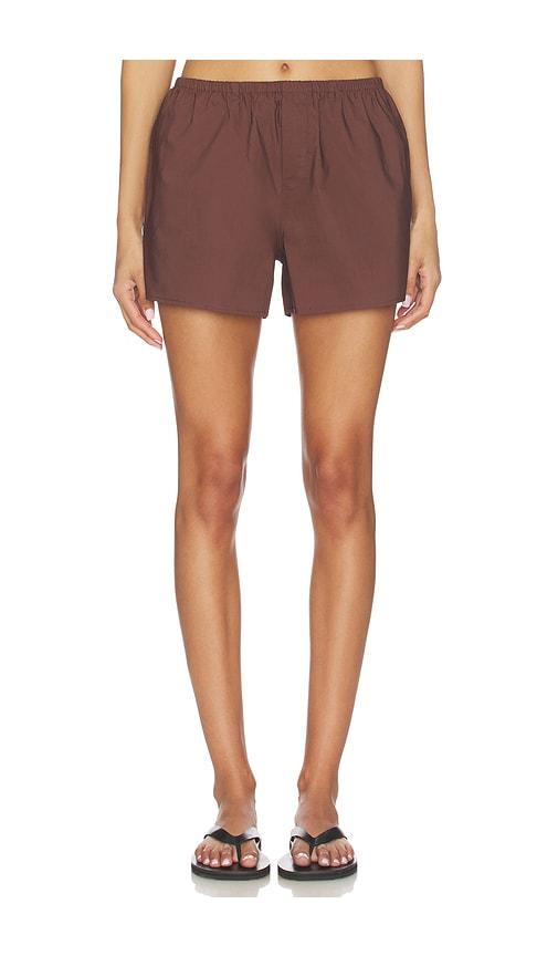 EAVES Aven Short in Chocolate by EAVES