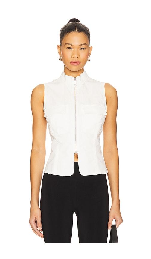 EAVES Aven Vest Top in White by EAVES