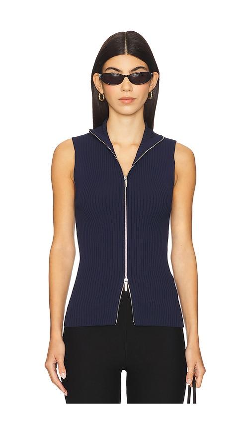 EAVES Carolyn Knit Vest in Navy by EAVES