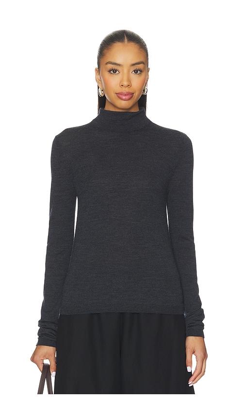 EAVES Cosette Knit Mockneck in Charcoal by EAVES