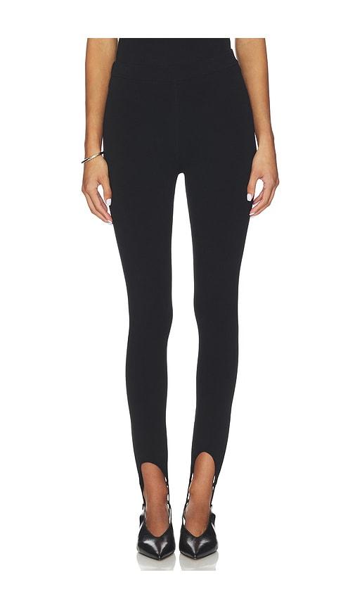 EAVES Deelia Knit Stirrup Legging in Black by EAVES