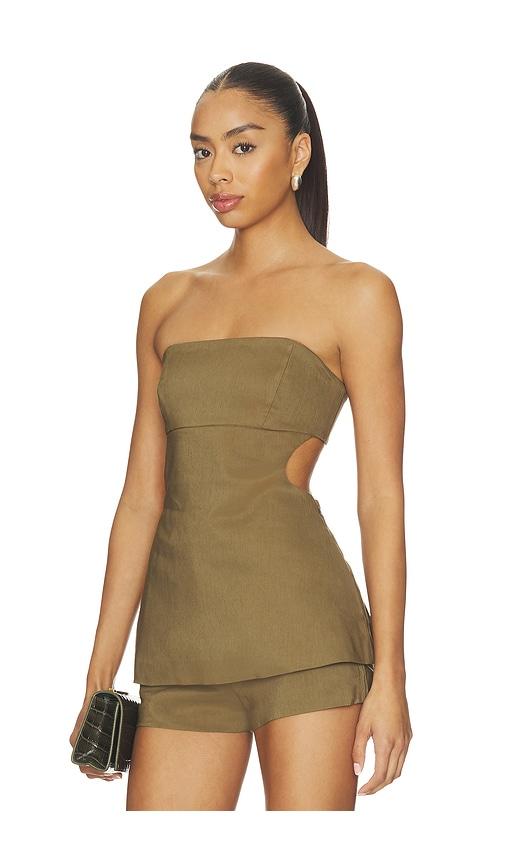 EAVES Elyn Top in Olive by EAVES
