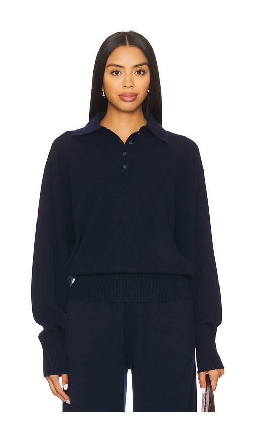 EAVES Hansen Wool Cashmere Sweater in Navy by EAVES