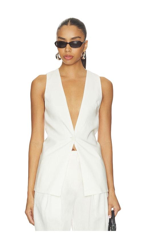 EAVES Iyla Vest Top in White by EAVES