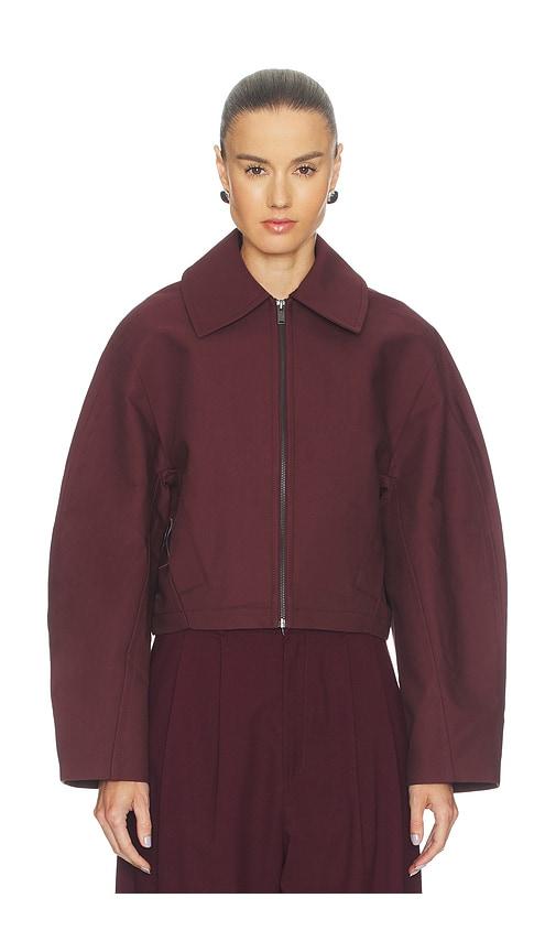 EAVES Karlie Cocoon Sleeve Jacket in Burgundy by EAVES