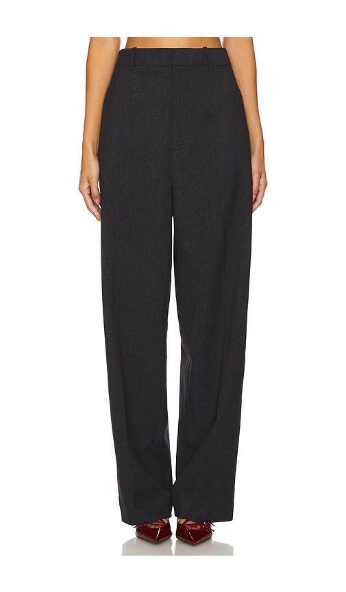 EAVES Kira Melange Suiting Pants in Black by EAVES