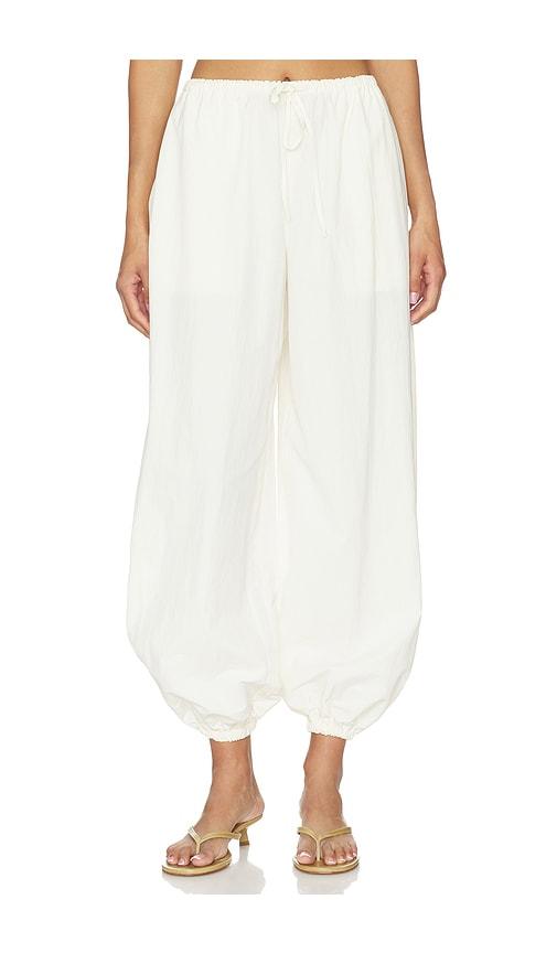 EAVES Leny Parachute Pant in Ivory by EAVES