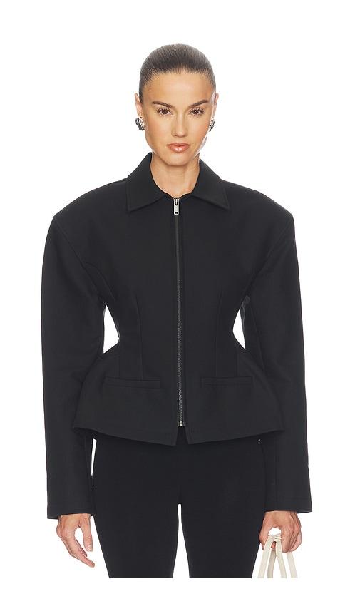 EAVES Lyza Sculpted Jacket in Black by EAVES