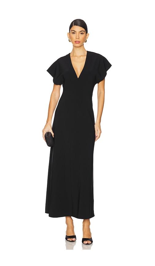 EAVES Malka Midi Dress in Black by EAVES