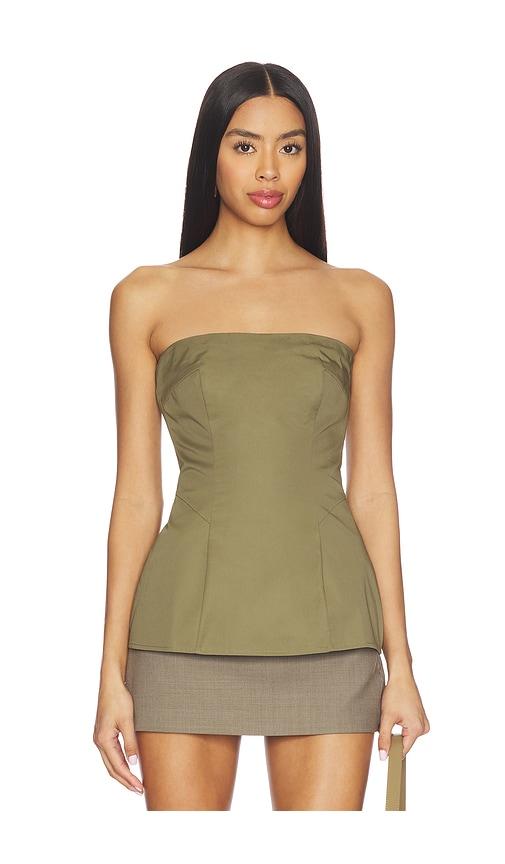 EAVES Nadia Top in Olive by EAVES