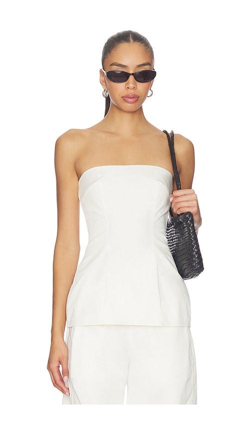 EAVES Nadia Top in White by EAVES