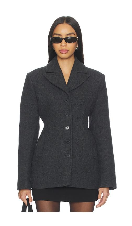 EAVES Oak Manteco Wool Blazer Jacket in Grey by EAVES
