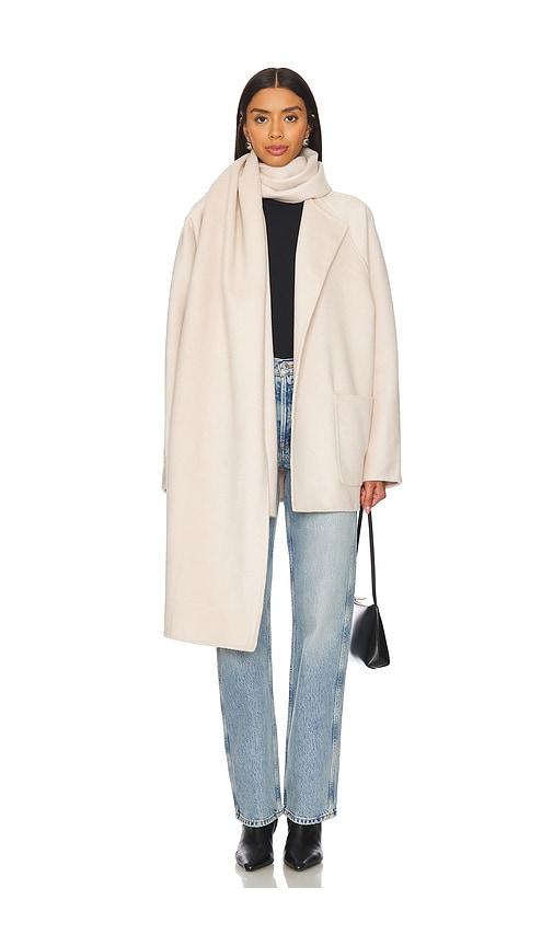 EAVES Osher Wool Coat in Ivory by EAVES