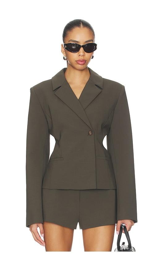 EAVES Ragni Blazer in Olive by EAVES