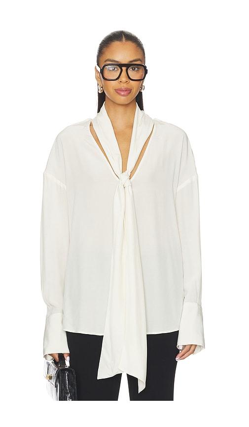 EAVES Saeunn Scarf Blouse in Ivory by EAVES